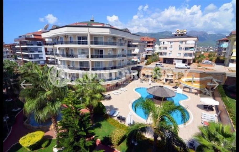 Two bedroom apartment, 125 m², in a complex with infrastructure and 550 m from the sea in Oba, Alanya-id-2458-photo-1