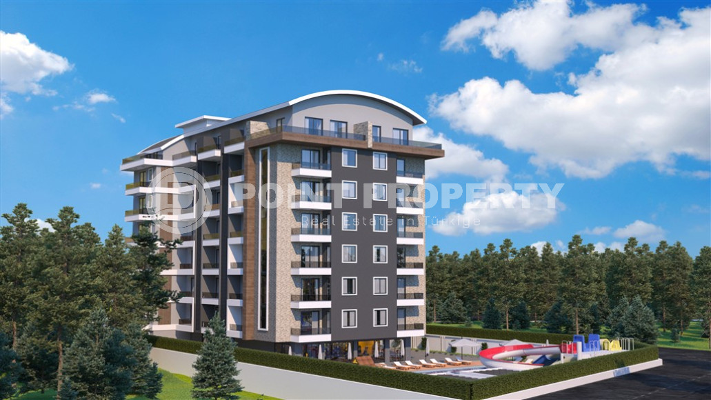Новая квартира 1+1 в жилом комплексе на завершающем этапе строительства, Газипаша, Алания-id-2565-фото-1