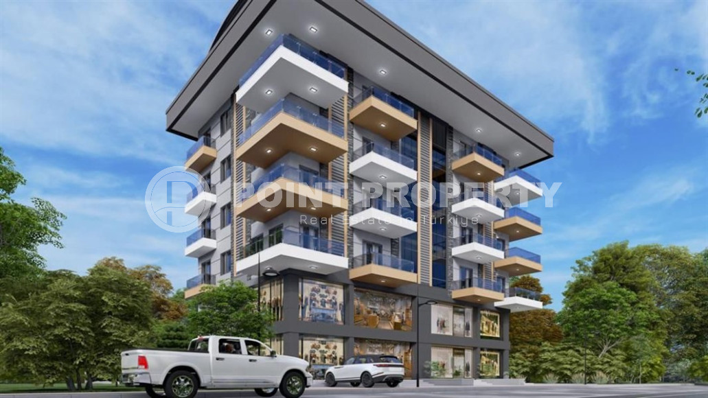 Апартаменты, 46-180м², в малоквартирном комплексе на этапе строительства в 250м от моря в районе Каргыджак-id-1235-фото-1