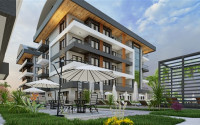 Недорогая квартира небольшой площадью 45 м2 в строящемся комплексе (июнь 2023 года) в районе Оба, Аланья-id-2890-фото-1