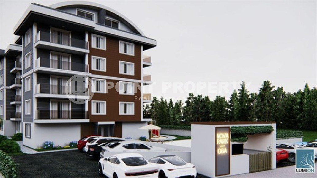 Apartment of 55 m² with one bedroom in a new complex, Upper Oba, Alanya-id-3251-photo-1
