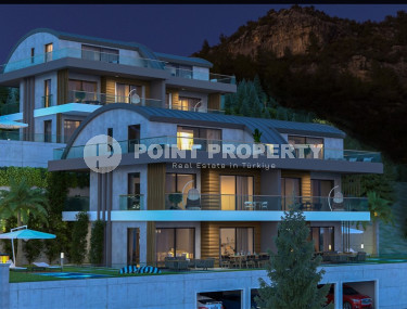 Four villas under construction in the central part of Alanya, guaranteed Turkish citizenship!-id-1037-photo-1