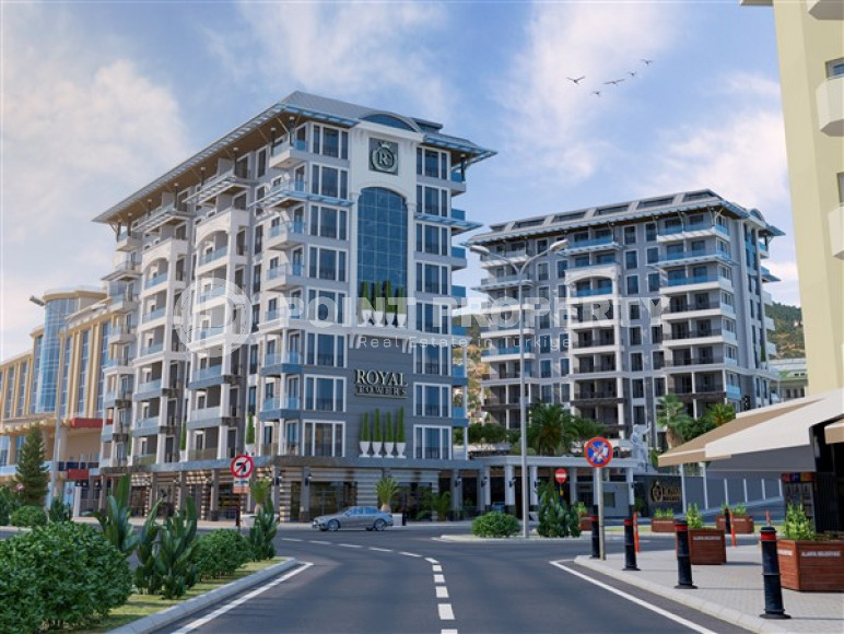 Apartments and duplexes 58 - 233 m2 in a high-rise complex under construction in the very center of Alanya-id-3293-photo-1