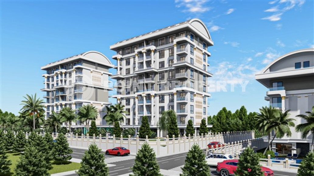 Apartments and duplexes at an excellent price, for investment, in a building under construction at the initial stage of construction, Payallar, Alanya-id-3028-photo-1