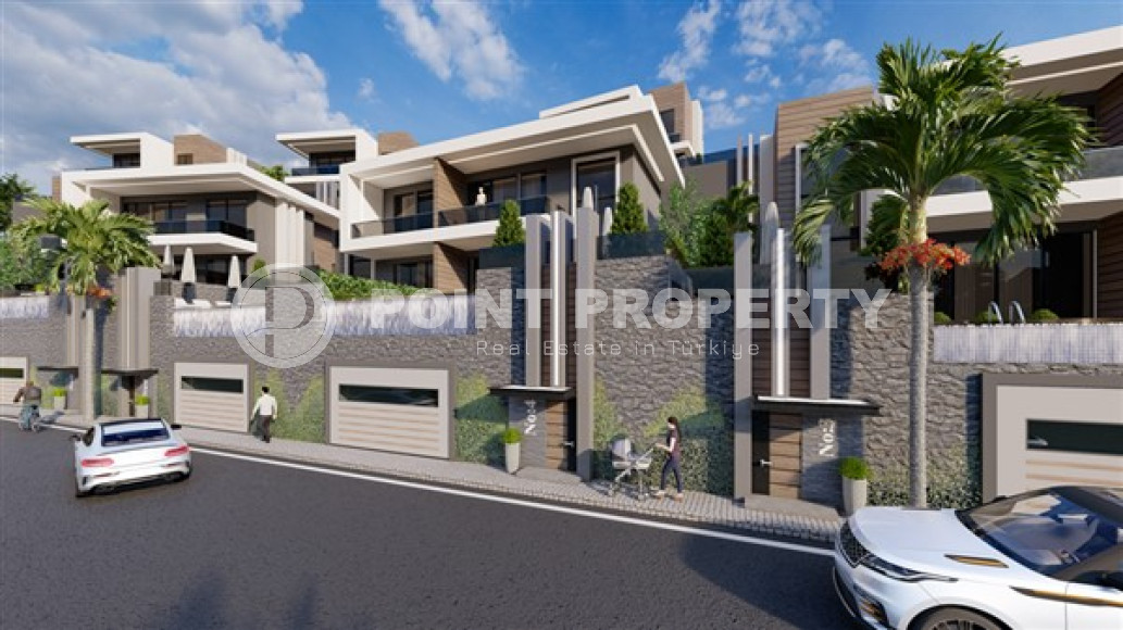 New project - modern villas under construction in the central area of Alanya.-id-3867-photo-1