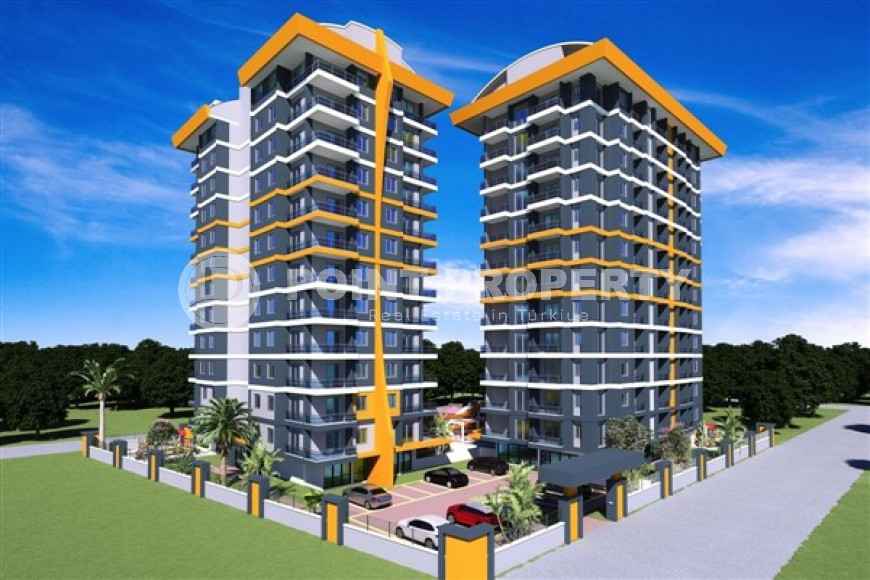 Шикарные апартаменты 70 м2 в строящейся резиденции в 100 метрах от моря, Махмутлар-id-4016-фото-1