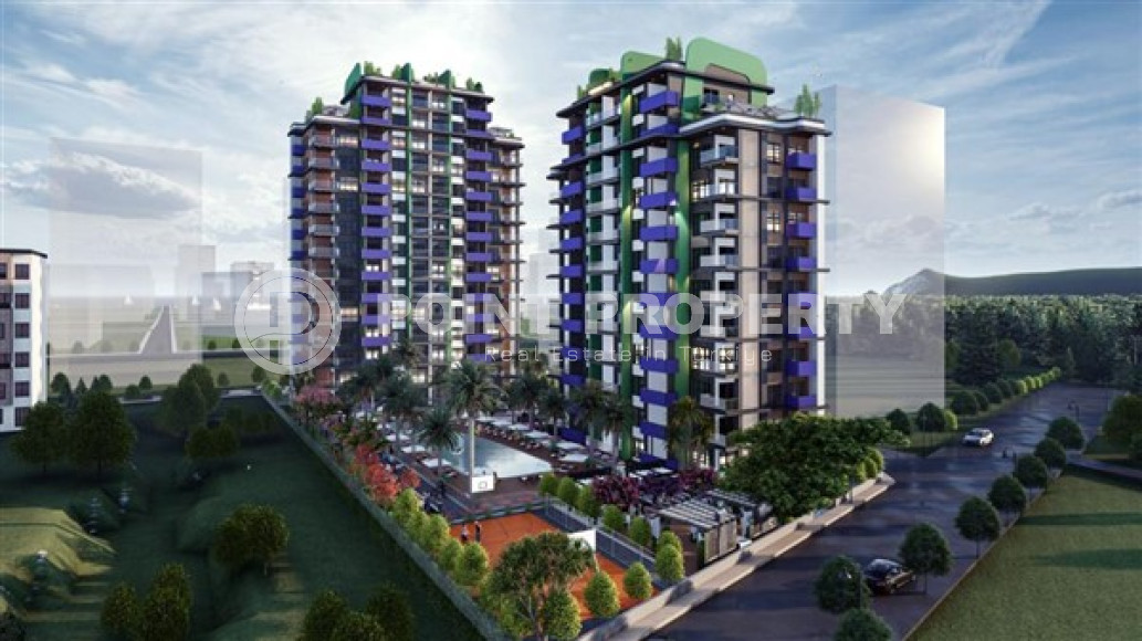 A twelve-story complex in Mersin at the stage of completion of construction work. Completion in 2023.-id-4219-photo-1
