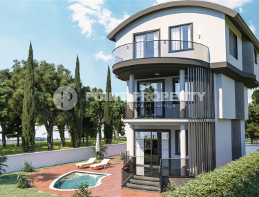 Exclusive project. Three-storey 4+1 villas with a private pool in a picturesque area of Alanya, in Payallar. 150m to the sea-id-1354-photo-1