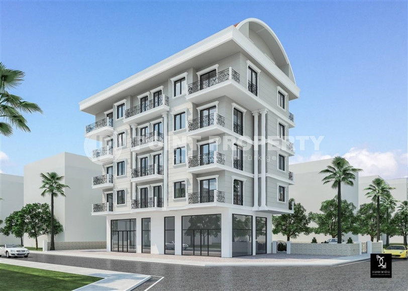 Апартаменты с чистовой отделкой в 300 метрах от пляжа, в центре престижного района Аланьи - Каргыджак.Небольшая квартира на 3-м этаже в новой резиденции на завершающем этапе строительства-id-4774-фото-1