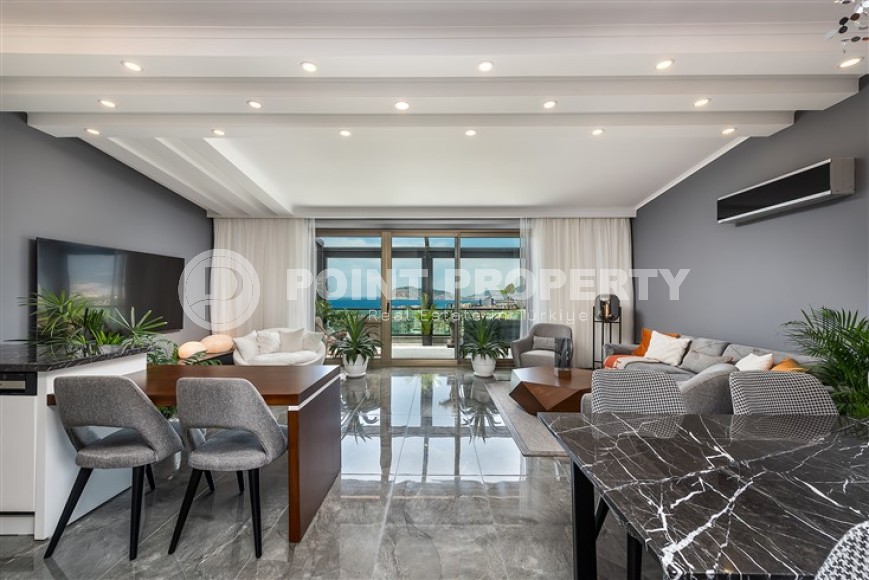Luxurious duplex apartment with panoramic views of the sea and Alanya fortress, 500 meters from the beach-id-4842-photo-1