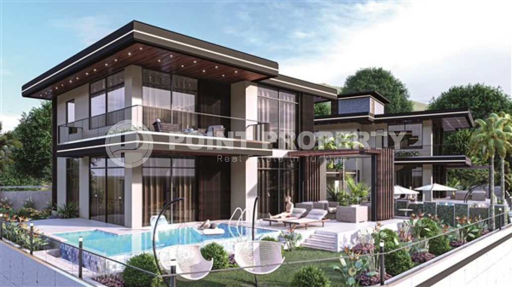 Luxurious three-storey 4+1 villa with infinity pool in a prestigious area of Alanya - Kargicak-id-5115-photo-1