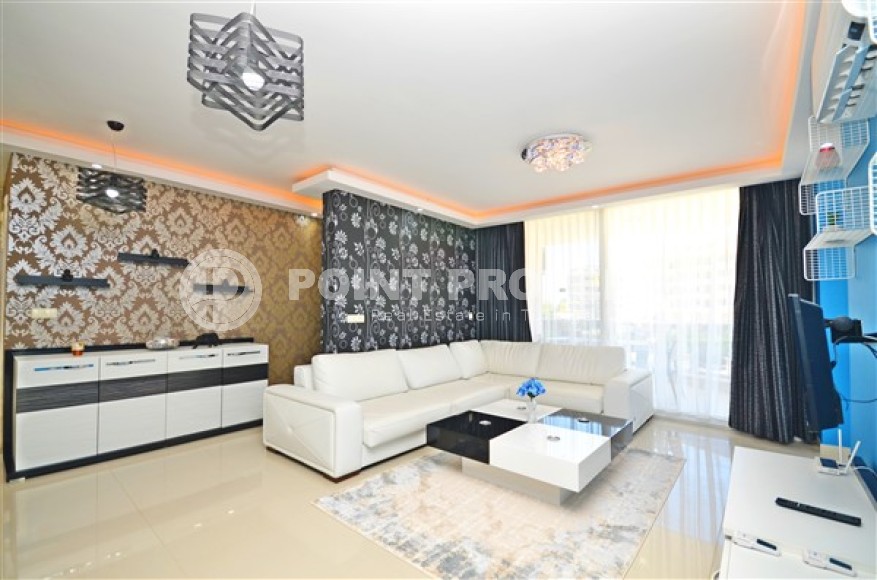 Комфортабельная квартира 2+1, с современным дизайном, мебелью и бытовой техникой, в центре престижного района Аланьи - Каргыджак-id-5544-фото-1