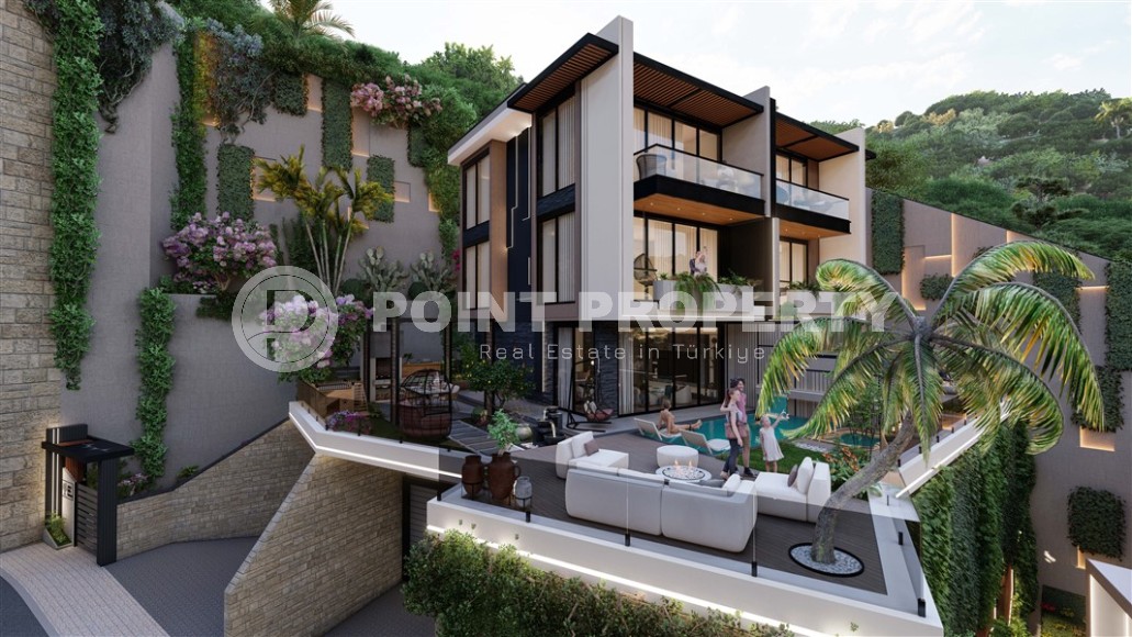 Elite mansions with panoramic sea views, in the prestigious area of Alanya - Tepe, with the possibility of obtaining Turkish citizenship-id-5735-photo-1