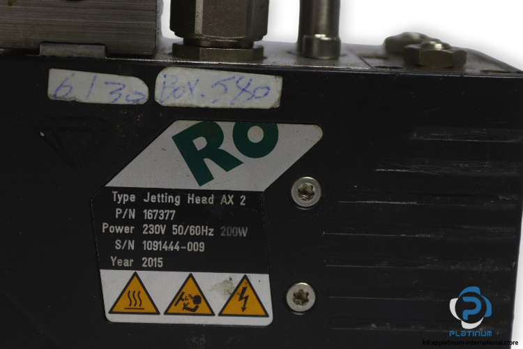 ROBATECH AX 2 JETTING HEAD - PLATINUM INTERNATIONAL