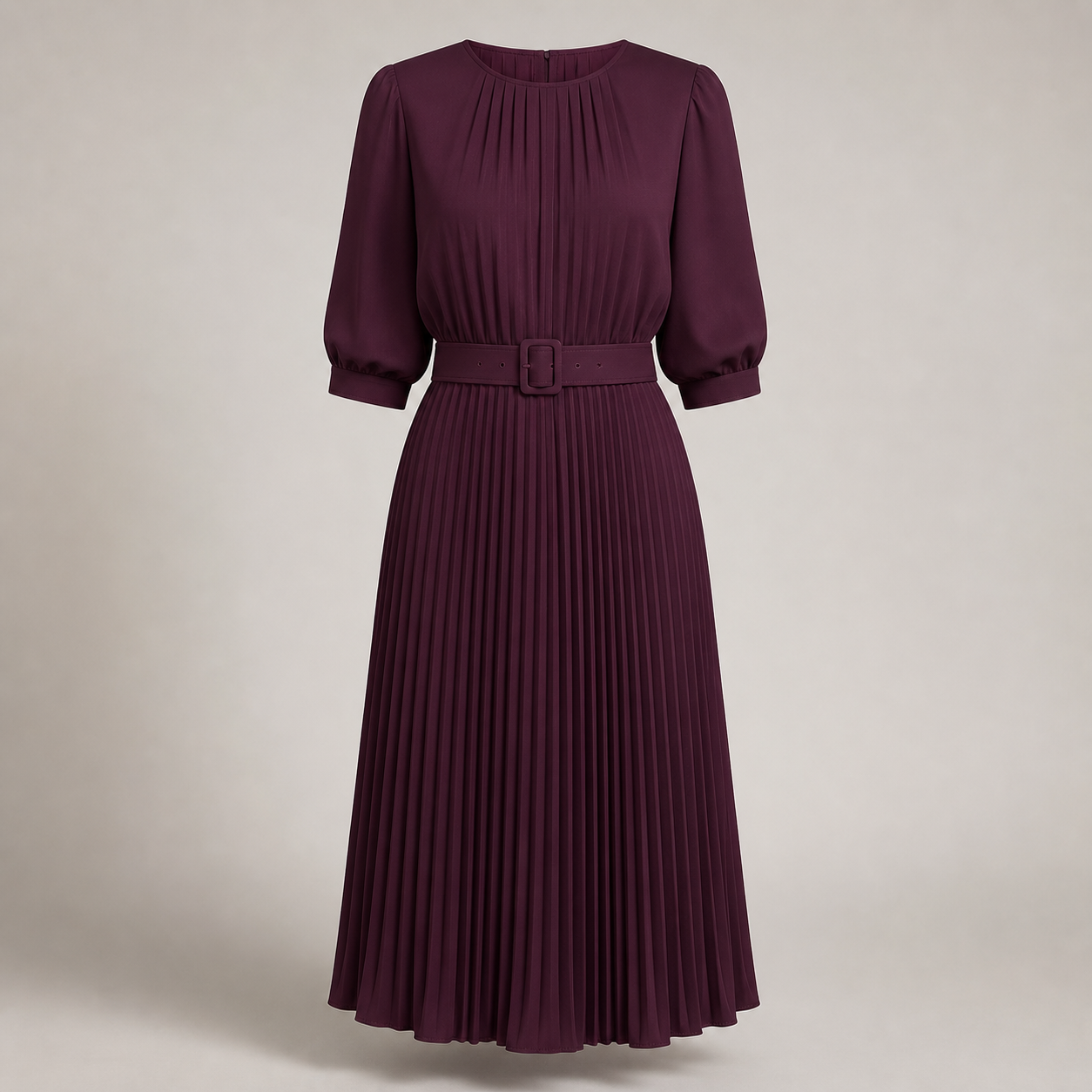 Pleated Midi Dress