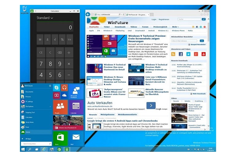 Windows 9 ще е безплатна за потребителите на Windows 8