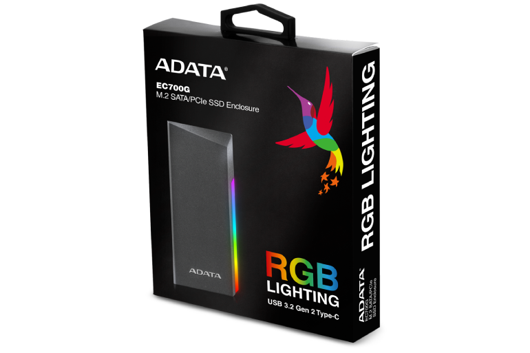 РЕВЮ: ADATA EC700G RGB SATA/PCIe SSD Enclosure