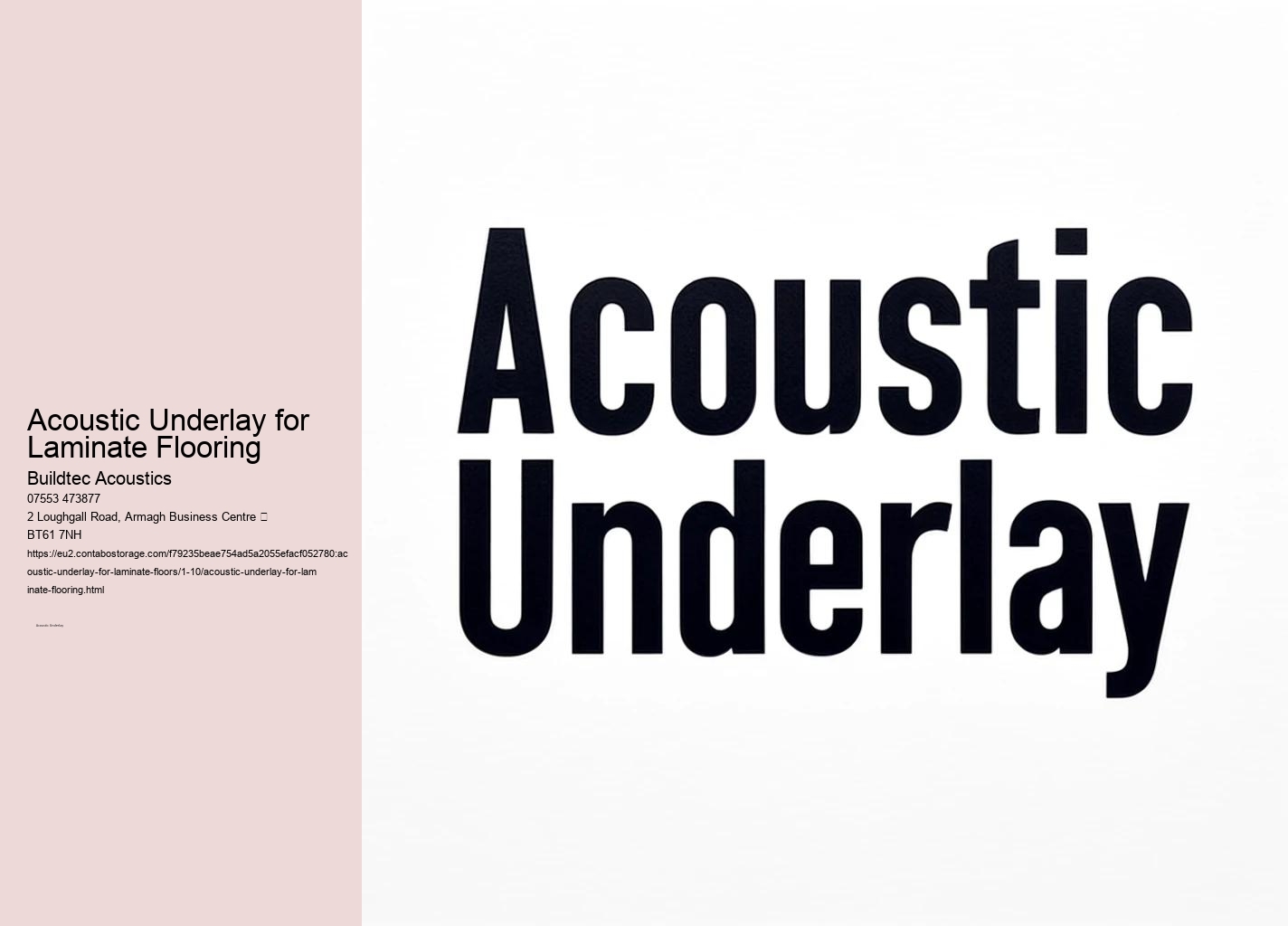 How Acoustic Underlays Contribute to Sustainable Building Practices