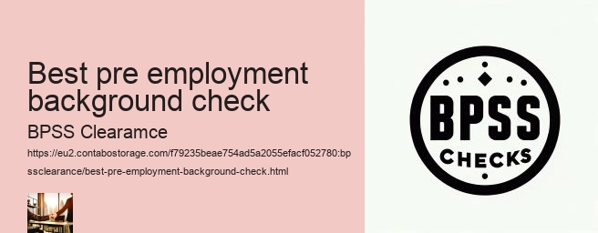 best pre employment background check