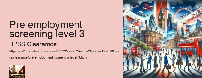 pre employment screening level 3