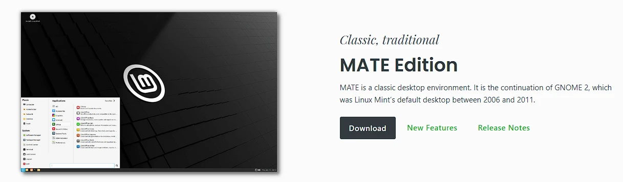 MATE Edition - можно сказать форк gnome 2 интерфейса.