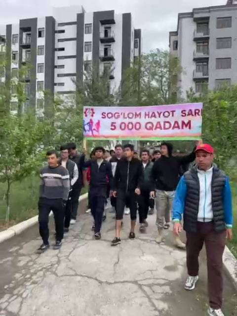 "Sog'lom hayot uchun " 5000 qadam yurish marafoni!