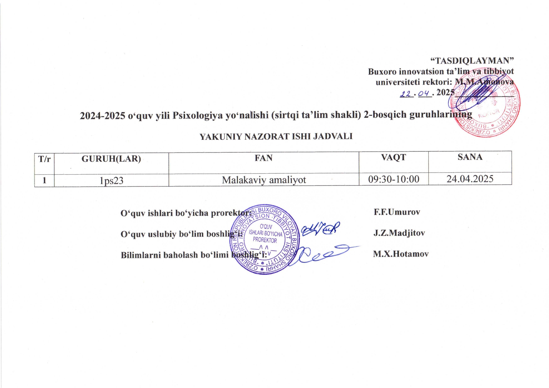 2-kurs Psixologiya sirtqi 