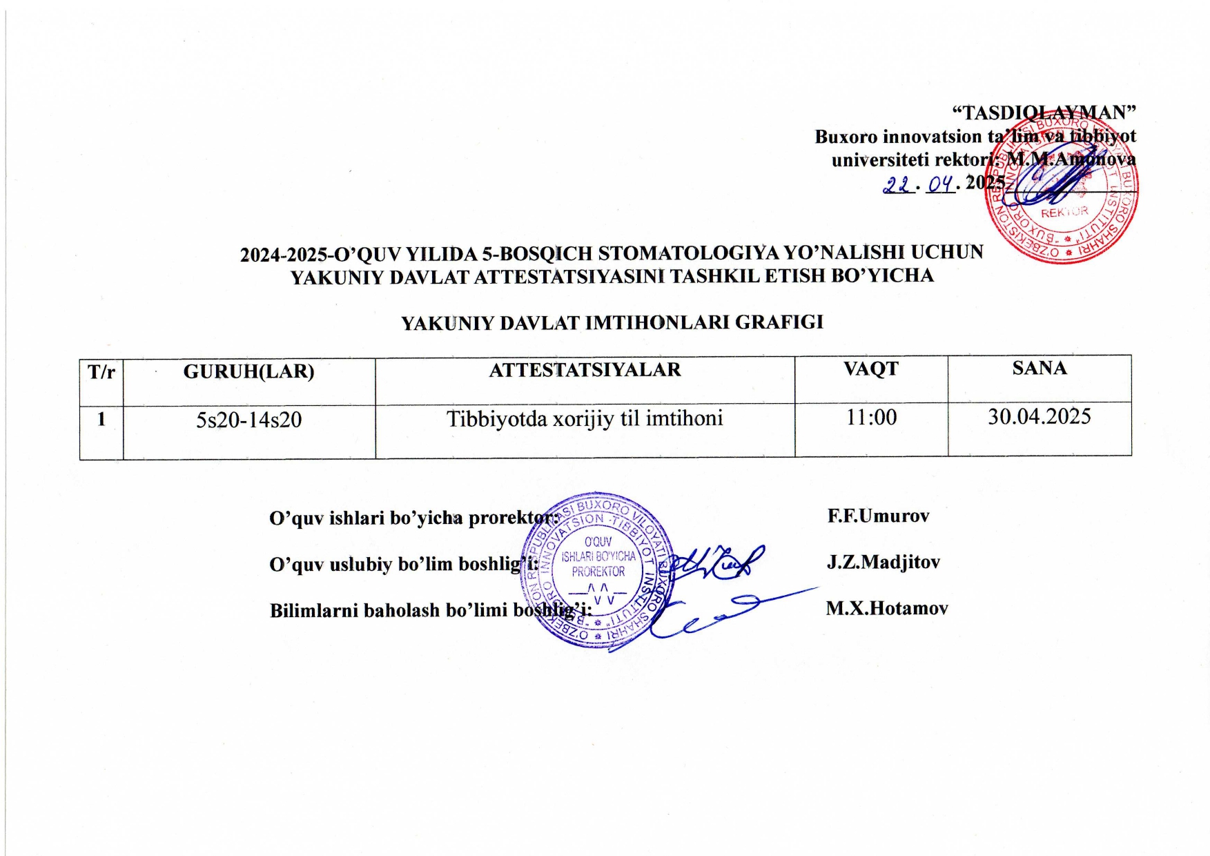 5-kurs Stomatologiya IELTS