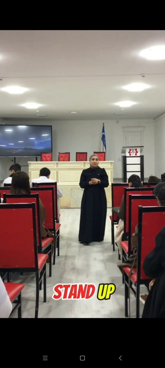  "Dolzarb 90 kun" loyihasi doirasida tashkil qilingan talaba yoshlarni bo'sh vaqtlarini mazmunli tashkil etish maqsadida  talaba yoshlar bilan stand up boʻlib oʻtdi.