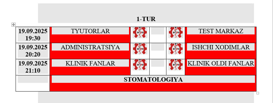Haftaning har juma kuni jismoniy tarbiya va sport kuni sifatida belgilangan.