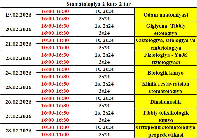 TEST KUNLARI 