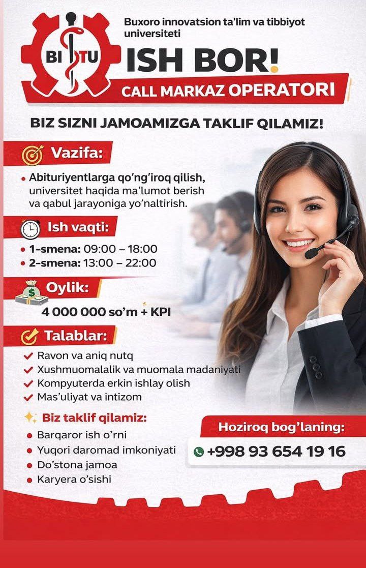 Talaba qizlarimiz uchun: universitetda bo`sh ish o`rniga ishga marhamat!!