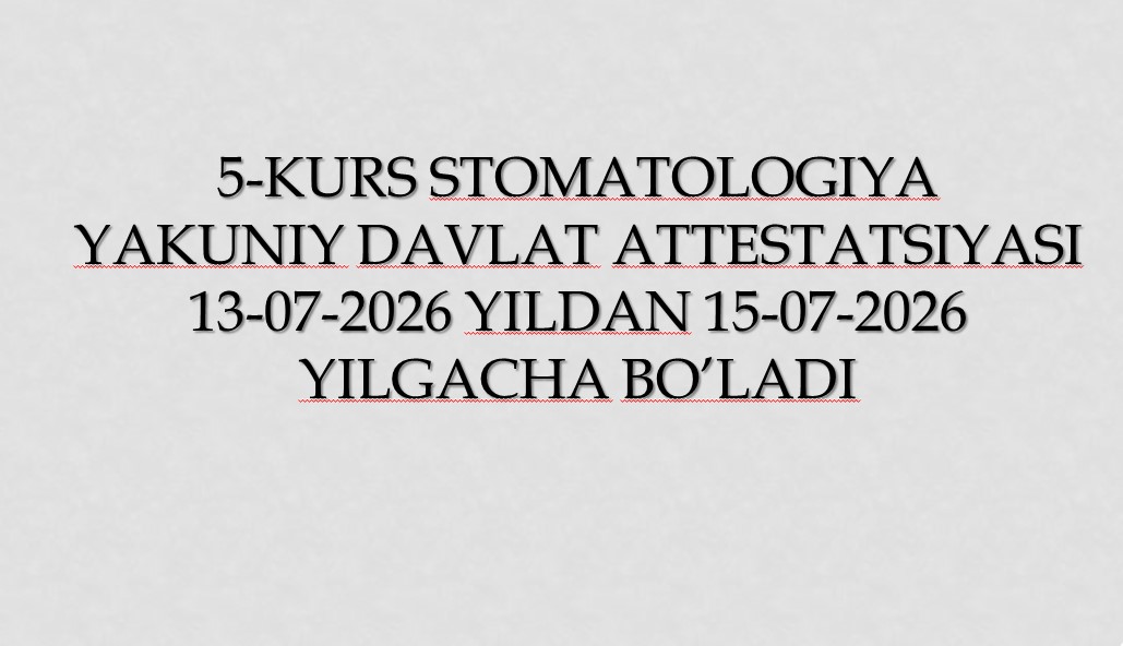 5-kurs Stomatologiya YAD