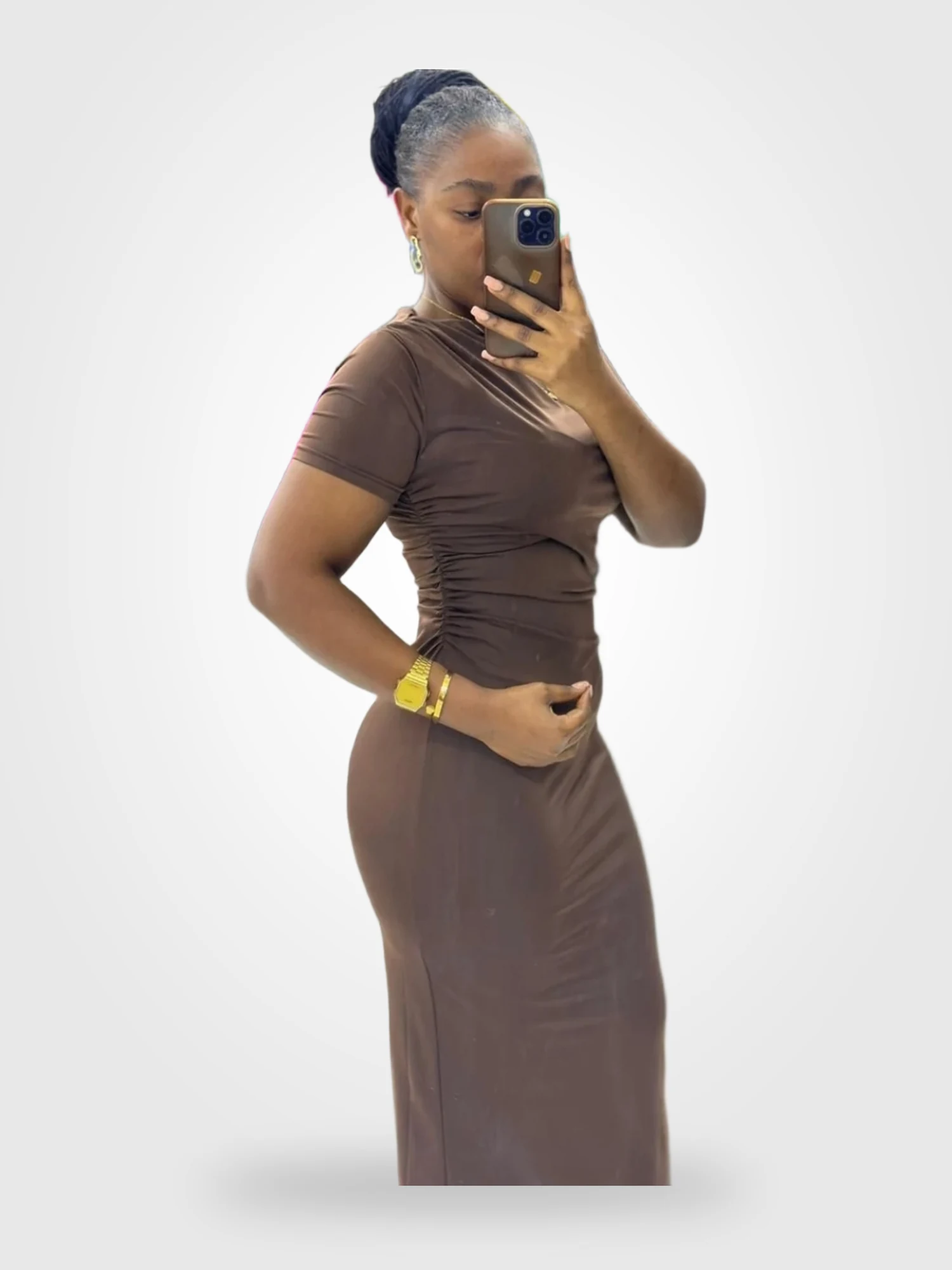 Vestido longo e justo